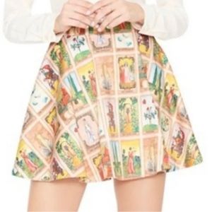Alice + Olivia Blaise Tarot Card Fortunada Print Circle Mini Skirt, Size 6 NWOT